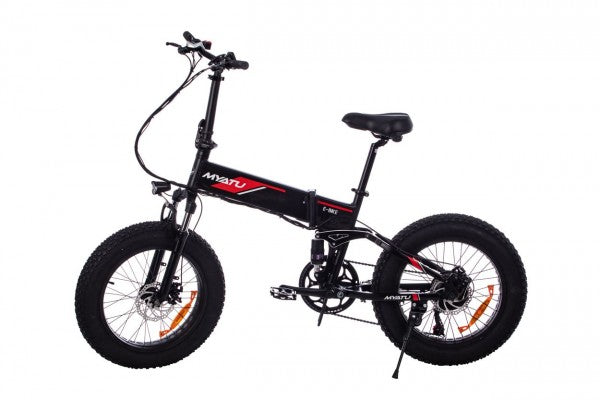 M0320F Black Fat Tyre Commuter EBike
