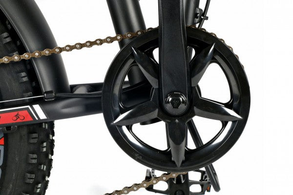 M0320F Black Fat Tyre Commuter EBike