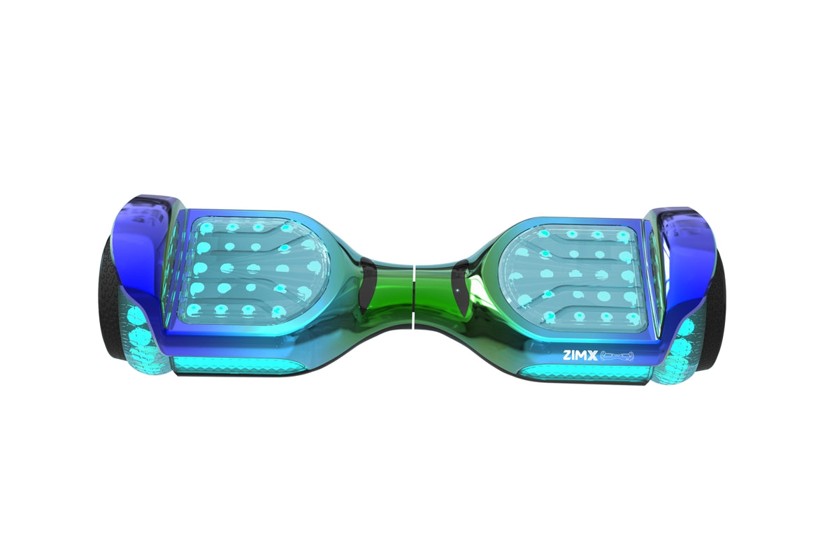 Green Blend Self Balancing Scooter Hoverboard Swegway with Bluetooth and INFINITY LED Tyres & Wheels + LED Foot Pads UL2272 Certified