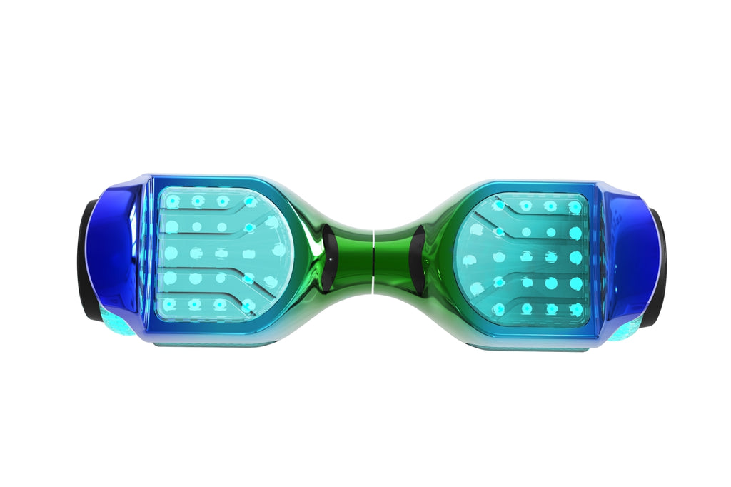 Green Blend Self Balancing Scooter Hoverboard Swegway with Bluetooth and INFINITY LED Tyres & Wheels + LED Foot Pads UL2272 Certified