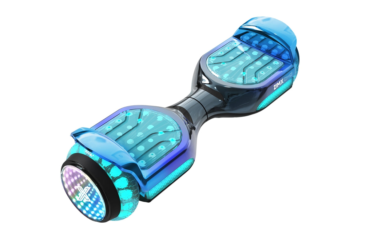 Grey Blend Hoverboard with Bluetooth and INFINITY LED Tyres & Wheels & LED Foot Pads UL2272 Certified + HoverBike Black