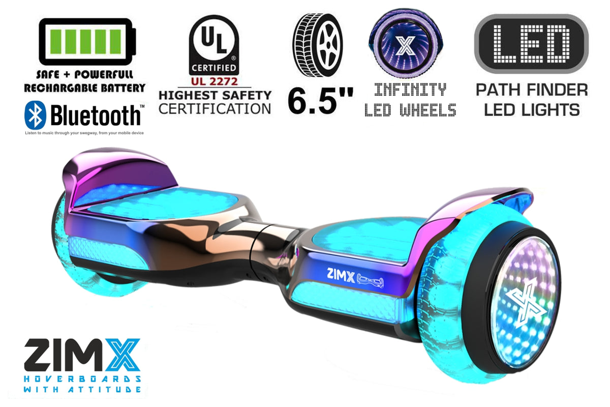 Rose Gold Blend Self Balancing Scooter Hoverboard Swegway with Bluetooth and INFINITY LED Tyres & Wheels + LED Foot Pads UL2272 Certified