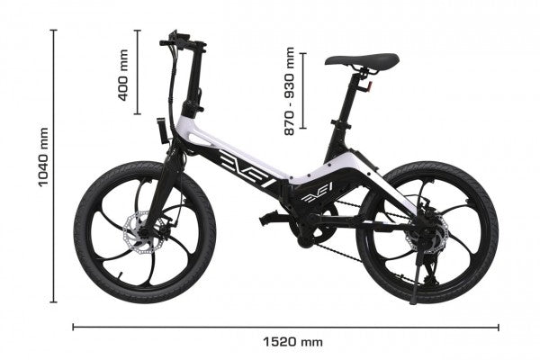 S9 EVE Black and White Combo Commuter EBike