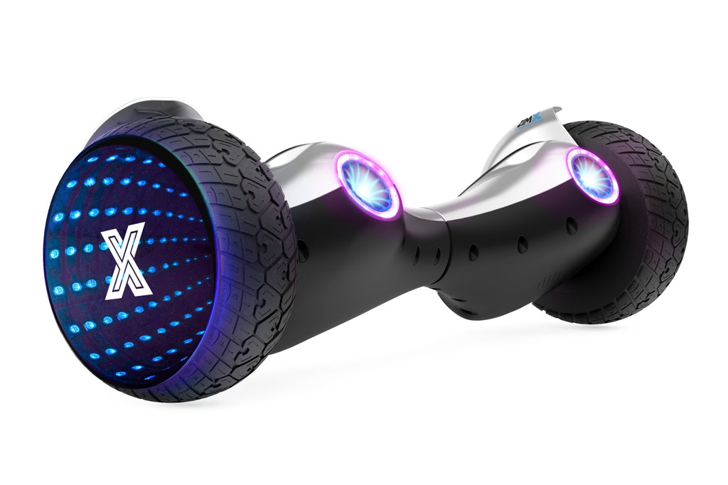 ZIMX G2 JET - SILVER All Terrain Hoverboard, 8.5 inch Off Road Bluetooth Hoverboard with Infinity LED Wheels, UL2272 Certified