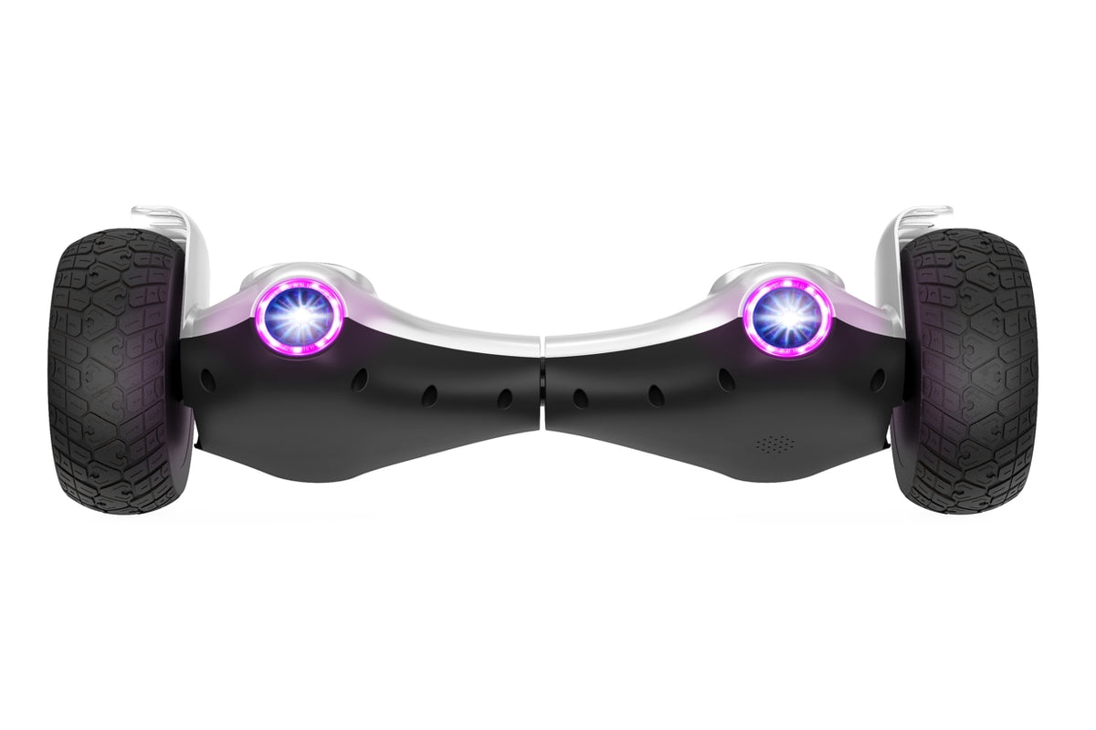 ZIMX G2 JET - SILVER All Terrain Hoverboard, 8.5 inch Off Road Bluetooth Hoverboard with Infinity LED Wheels, UL2272 Certified