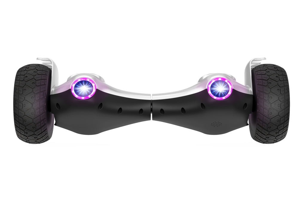 ZIMX G2 JET - SILVER All Terrain Hoverboard, 8.5 inch Off Road Bluetooth Hoverboard with Infinity LED Wheels, UL2272 Certified + HK8
