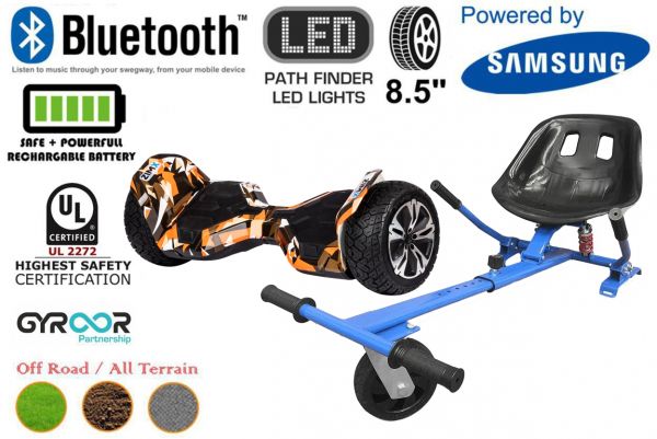 Wild Orange G2 Pro Off Road Hoverboard Swegway Segway UL2272 Certified HK5 HoverKart Blue
