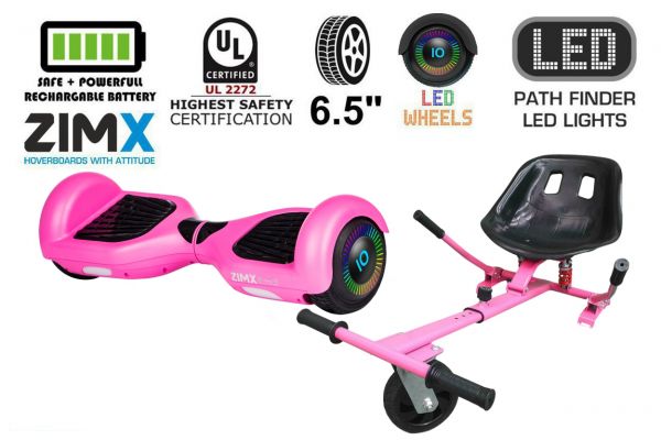 Pink Hoverboard Swegway Segway with LED Wheels UL2272 Certified HK5 Pink