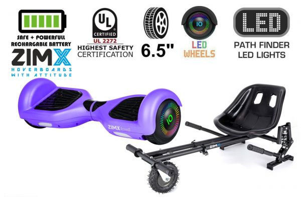 Purple HB2 Hoverboard Swegway Segway with LED Wheels UL2272 Certified HK8 Hoverkart