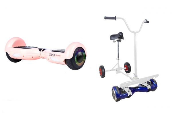 Rose Gold Hoverboard Swegway Segway with LED Wheels UL2272 Certified HoverBike White