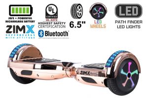 Rose Gold Chrome Bluetooth Hoverboard Swegway Segway with LED Wheels UL2272 Certified