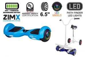 Blue Hoverboard Swegway Segway with LED Wheels UL2272 Certified + HoverBike White