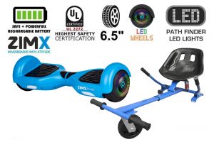 Blue Hoverboard Swegway Segway with LED Wheels UL2272 Certified + HK5 Blue
