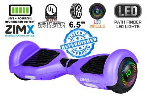 Refurbed - ZIMX HB2 Purple 6.5" Hoverboard Swegway with LED Wheels