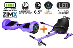 Purple 6.5" UL2272 Hoverboard Swegway with LED Wheels Hoverkart HK4 Purple 