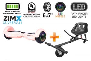 Rose Gold Hoverboard Swegway Segway with LED Wheels UL2272 Certified + HK5 Black