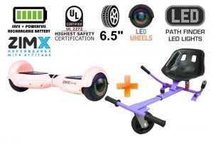 Rose Gold Hoverboard Swegway Segway with LED Wheels UL2272 Certified + HK5 Purple