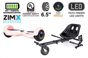 Rose Gold HB2 Hoverboard Swegway Segway with LED Wheels UL2272 Certified + HK8 Hoverkart