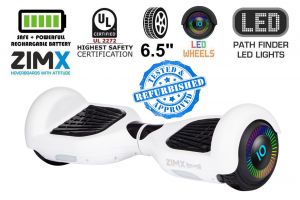 Refurbed - ZIMX HB2 White 6.5" Hoverboard Swegway with LED Wheels