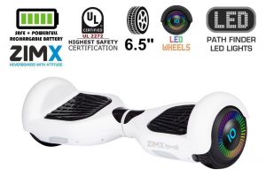 White Hoverboard Segway with LED Wheels Certified UL2272 