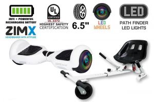 White Hoverboard Swegway Segway with LED Wheels UL2272 Certified + White HK5
