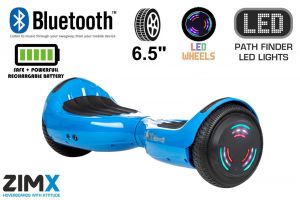 Blue Hoverboard Swegway Segway Bluetooth and LED Wheels UL2272 Certified