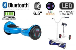 Blue Bluetooth Swegway Segway Hoverboard and BK2 Hoverbike White