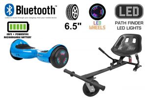 Blue Bluetooth Swegway Segway Hoverboard and HK5 Black