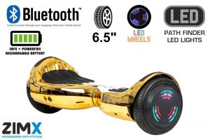Gold Chrome Hoverboard Swegway Segway Bluetooth and LED Wheels UL2272 Certified
