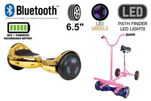 Gold Chrome Bluetooth Swegway Segway Hoverboard and BK2 Hoverbike Pink