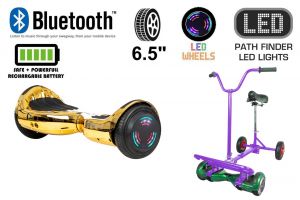 Gold Chrome Bluetooth Swegway Segway Hoverboard and BK2 Hoverbike Purple