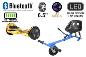 Gold Chrome Bluetooth Swegway Segway Hoverboard and HK5 Blue