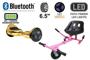Gold Chrome Bluetooth Swegway Segway Hoverboard and HK5 Pink
