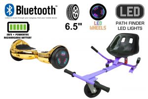 Gold Chrome Bluetooth Swegway Segway Hoverboard and HK5 Purple