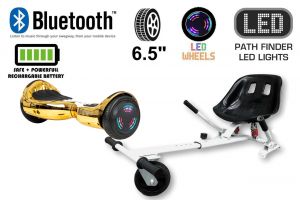 Gold Chrome Bluetooth Swegway Segway Hoverboard and HK5 White