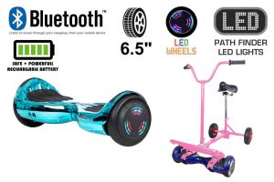 Blue / Turquoise Chrome Bluetooth Swegway Segway Hoverboard and BK2 Hoverbike Pink