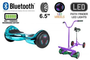 Blue / Turquoise Chrome Bluetooth Swegway Segway Hoverboard and BK2 Hoverbike Purple