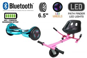 Blue / Turquoise Chrome Bluetooth Swegway Segway Hoverboard and HK5 Pink
