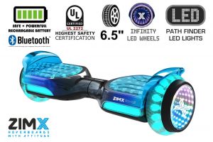 Grey Blend Self Balancing Scooter Hoverboard Swegway with Bluetooth and INFINITY LED Tyres & Wheels + LED Foot Pads UL2272 Certified