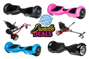 Refurbed ZIMX 6.5" Hoverboard Swegway with LED Wheels + Hoverkart 