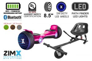 訳あってお買い得！30～80％OFF ZIMX G2 Black HK5 with Pink Hoverboard Road Off JET スケートボード