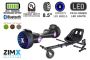 ZIMX G2 JET - BLACK All Terrain Hoverboard, 8.5 inch Off Road Bluetooth Hoverboard with Infinity LED Wheels, UL2272 Certified + HK8